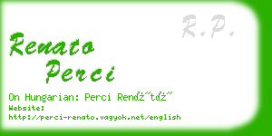 renato perci business card